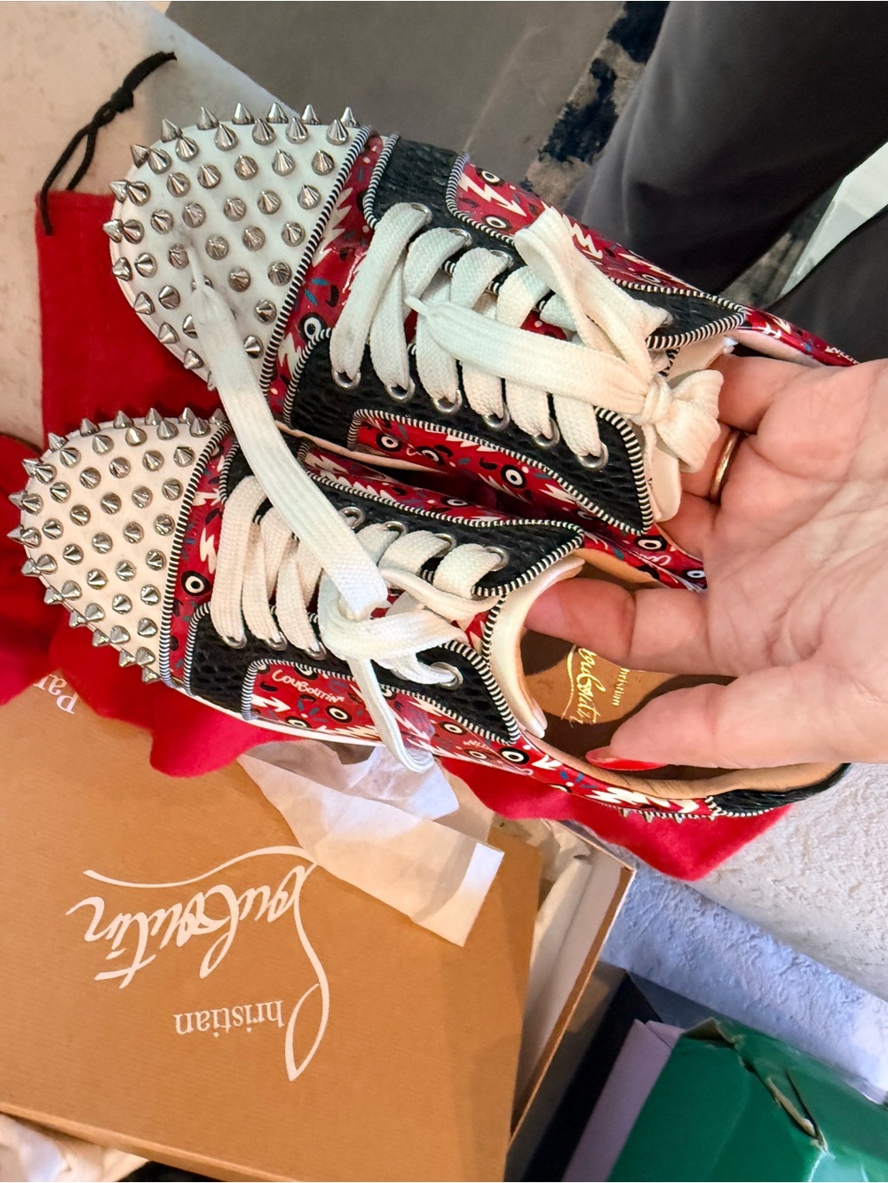 Christian Louboutin Red, Black and White